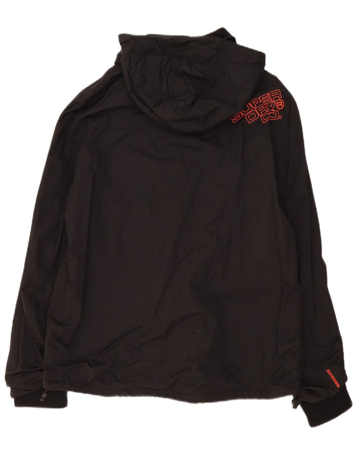 Jachetă de vânt cu glugă pentru bărbați SUPERDRY UK 46 3XL Negru