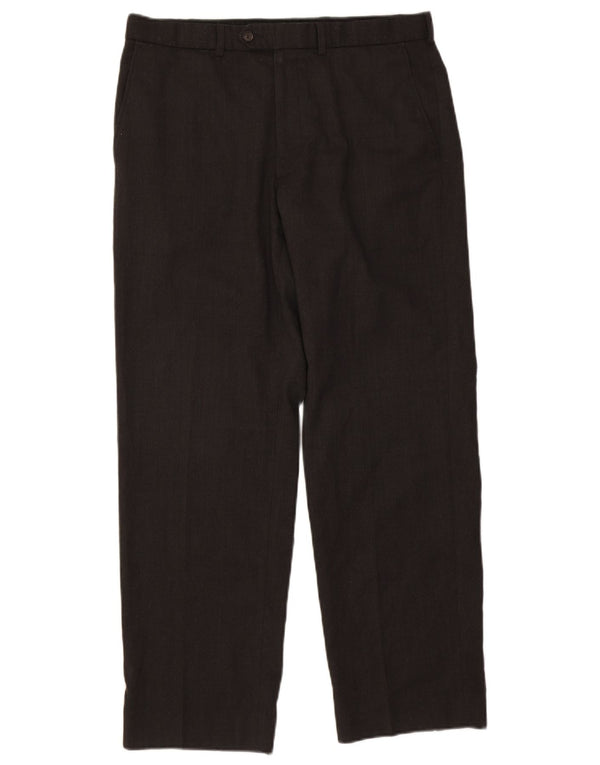 Marks & Spencer Pantaloni drepți pentru bărbați L34 L31 Lână neagră