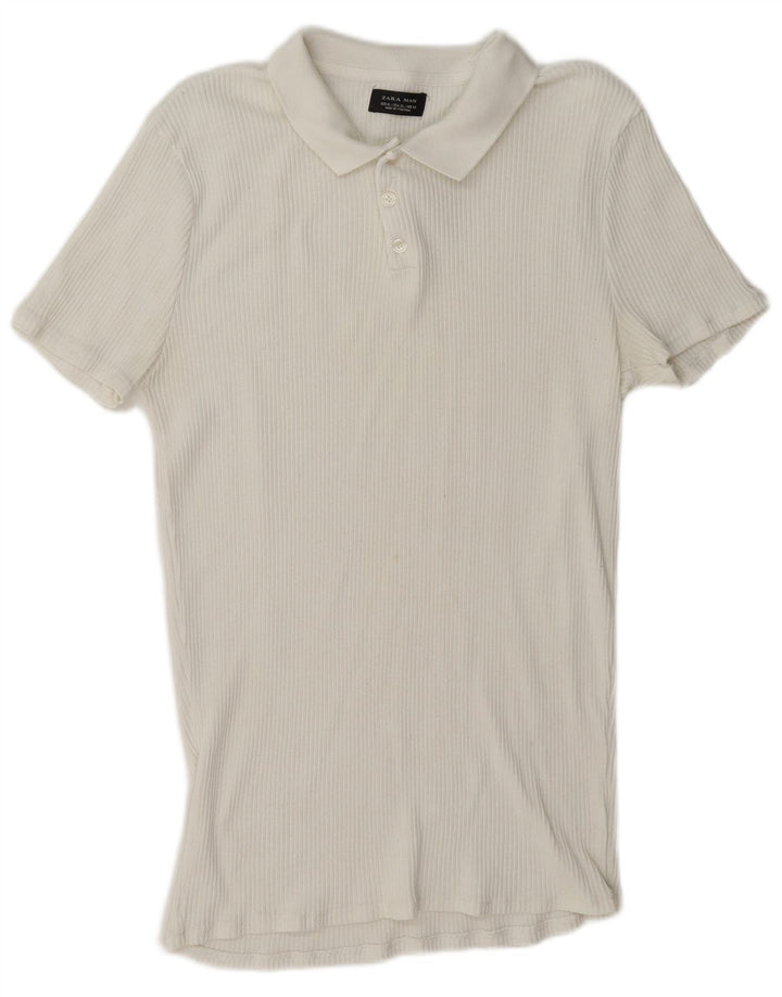 Tricou polo pentru bărbați Zara XL Alb