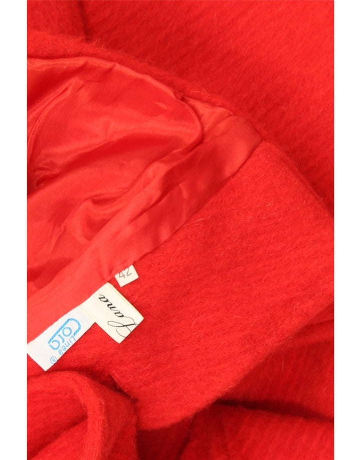 Jachetă vintage pentru femei cu 2 nasturi IT 42 Lână roșie medie