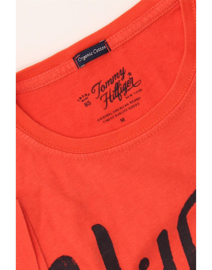 Tricou grafic Tommy Hilfiger pentru bărbați Top portocaliu mediu