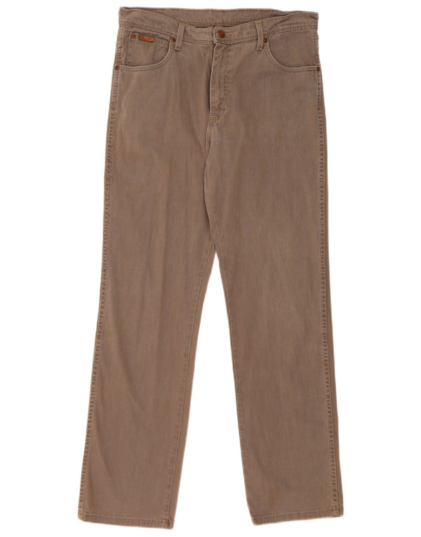 Pantaloni casual drepti pentru bărbați Wrangler W34 L32 bumbac maro