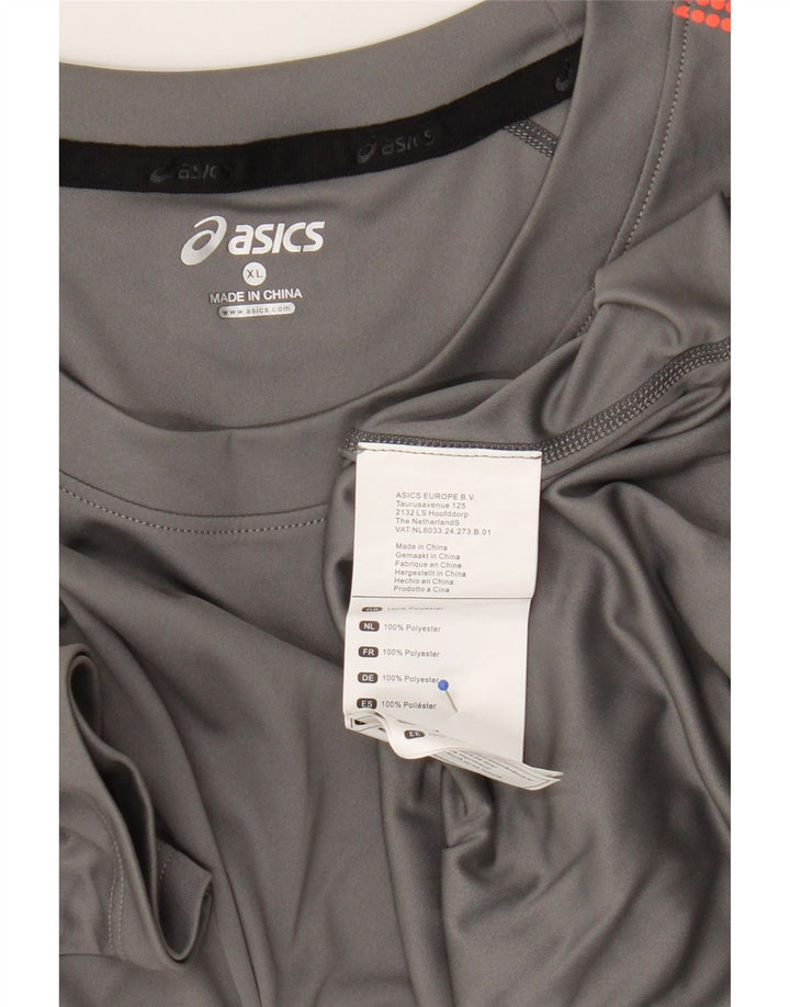 Asics Bărbați Tricou Top XL Gri Poliester Geometric