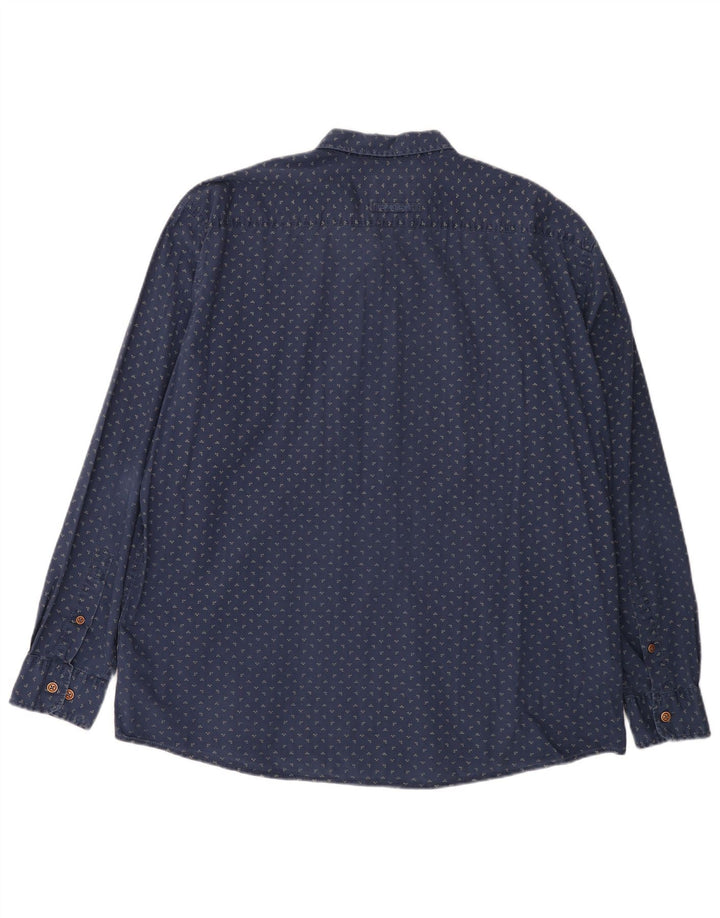 Cămașă pentru bărbați Camel Active, cu o formă regulată, 2XL, bumbac cu pete, albastru marin