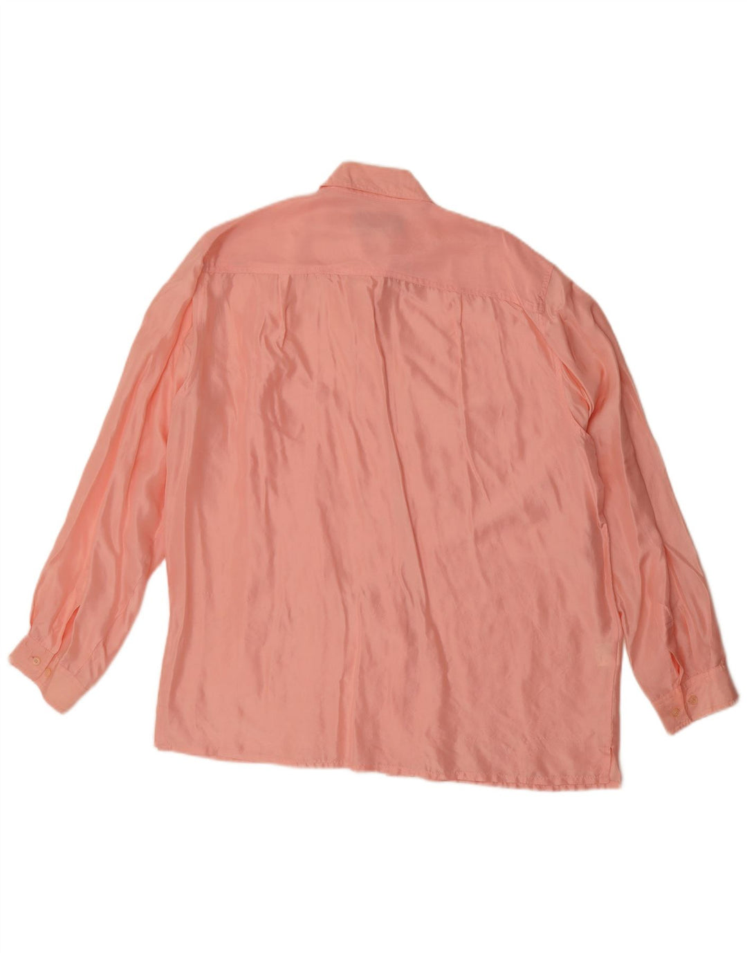 Cămașă oversize vintage pentru femei UK 14 Medium Pink Mătase