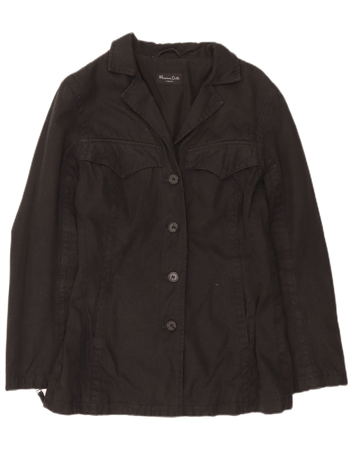 Massimo Dutti Jachetă utilitare pentru femei UK 16, mare, negru, bumbac