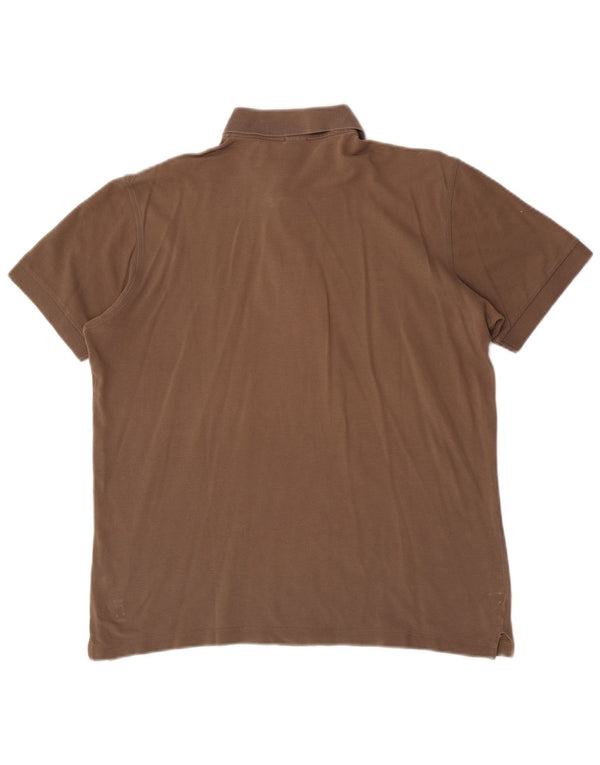 Hugo Boss Mens Polo Shirt Small Brown Cotton