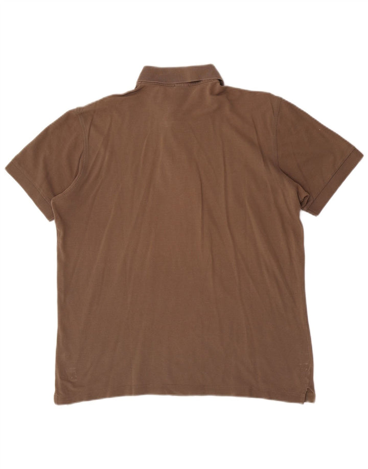 Tricou polo pentru bărbați Hugo Boss, bumbac maro mic
