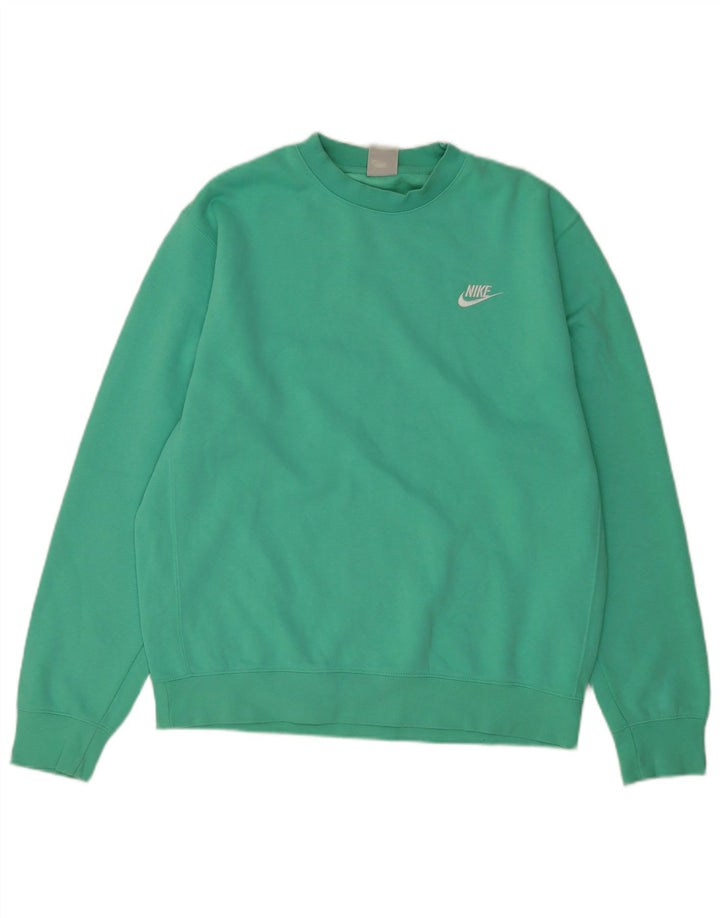 Pulover Nike pentru bărbați, bumbac verde mediu