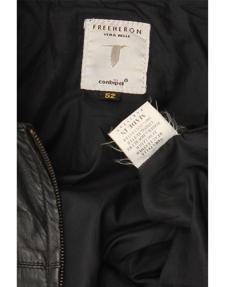 Jachetă de piele pentru bărbați Conbipel IT 52, mare, neagră