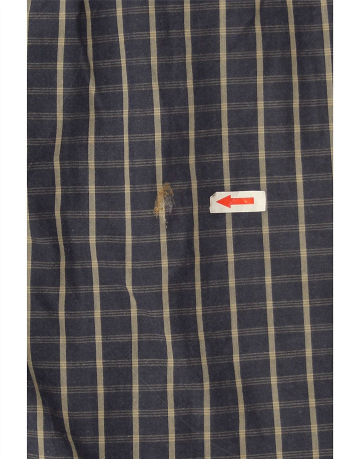 Cămașă cu mânecă scurtă pentru bărbați Dickies, bumbac cu carouri, albastru marin mediu