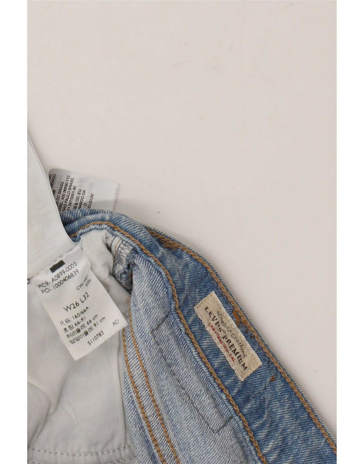 Blugi evazați Levi's pentru femei cu talie înaltă L26 L32 bumbac albastru