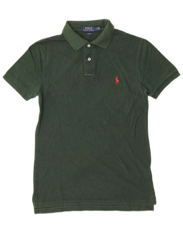 Cămașă polo Polo Ralph Lauren Slim Fit pentru bărbați, bumbac verde mic