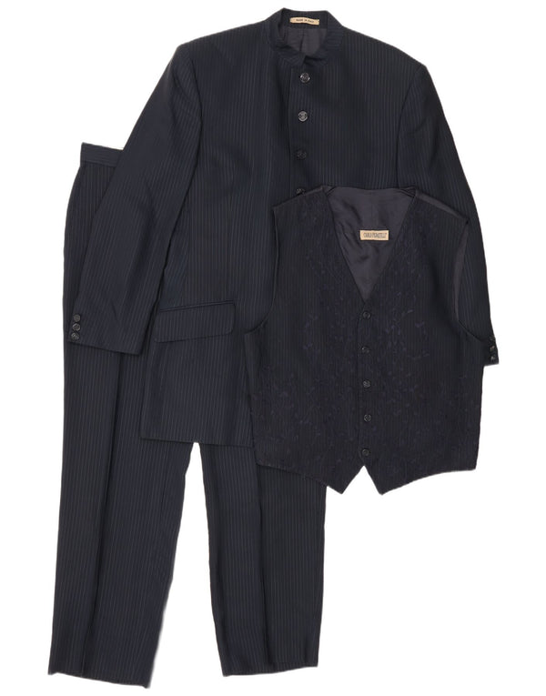 Costum 3 piese pentru bărbați Carlo Pignatelli IT 52 XL W32 L30 bleumarin cu dungi