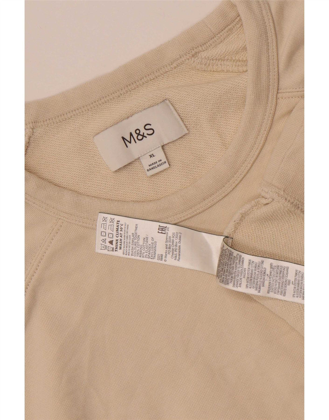 Hanorac pentru bărbați Marks & Spencer Pulover XL, bej, bumbac