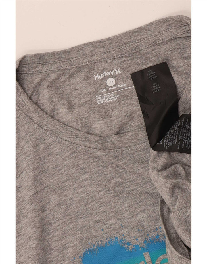 Tricou grafic pentru bărbați Hurley Top mare bumbac gri