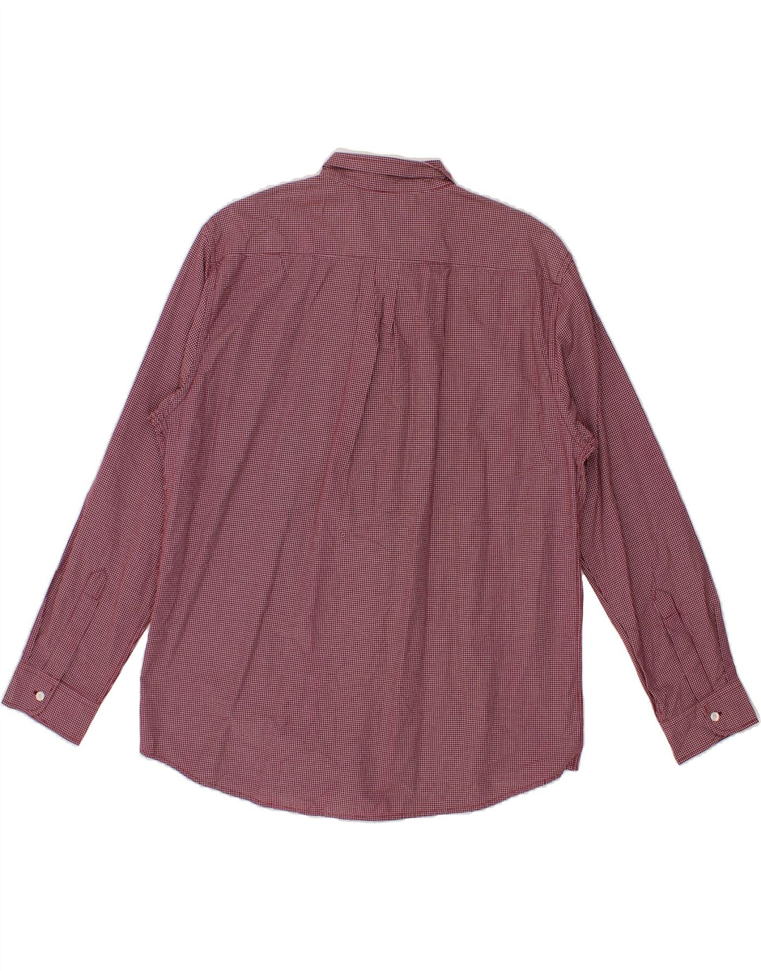 DOCKERS Mens Shirt XL Burgundy Check Cotton Vintage Dockers and Second-Hand Dockers from Messina Hembry 