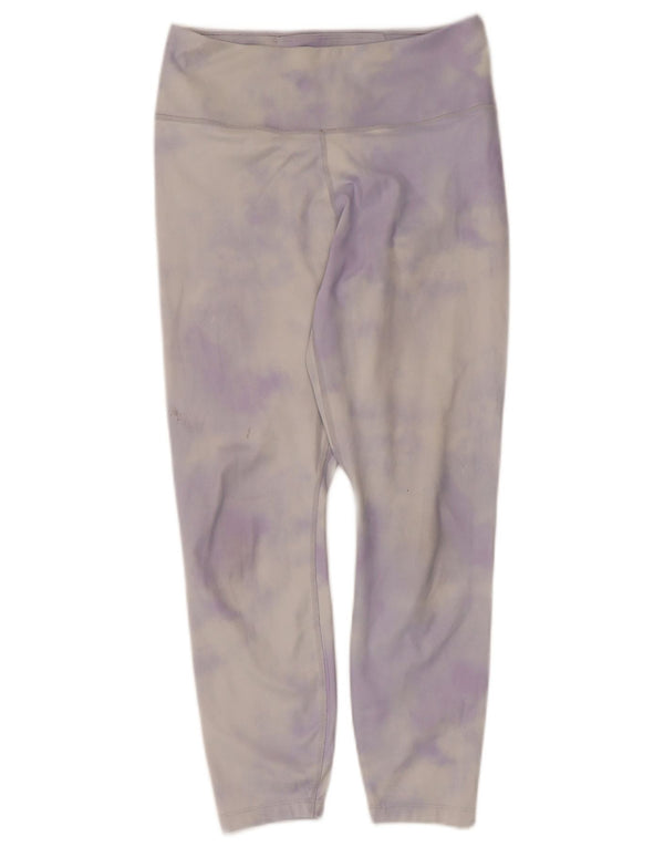 Leggings Capri Dri Fit Nike pentru femei UK 8 Mic violet Tie Dye Poliester