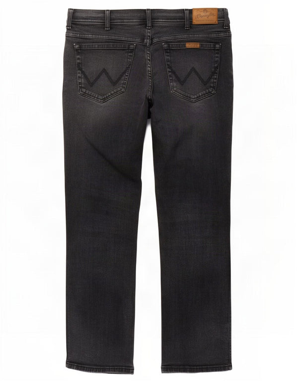 Wrangler Mens Regular Fit Straight Jeans W36 L30 Grey Cotton