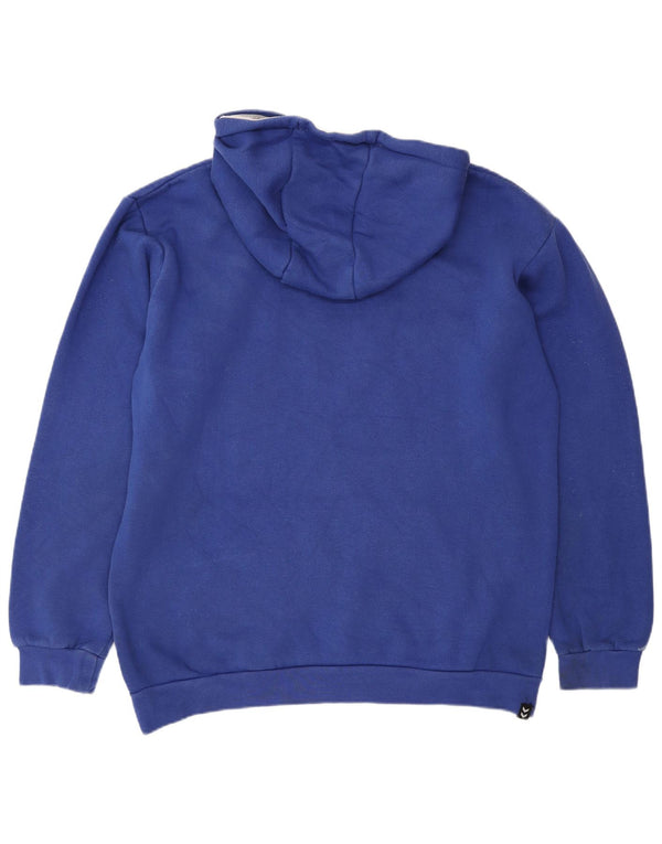 Hummel Pulover supradimensionat cu glugă cu grafic pentru femei UK 16, mare, albastru, bumbac