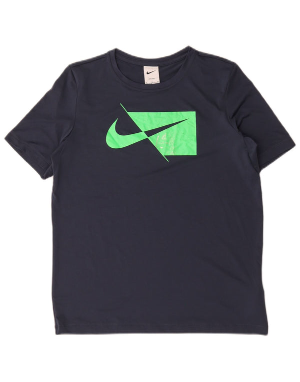 Tricou grafic Nike Dri Fit pentru băieți Top 13-14 ani XL Bleumarin Poliester
