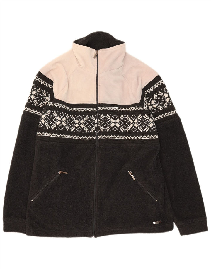 Jachetă vintage pentru bărbați din lână UK 38 Medium Black Colorblock Poliester