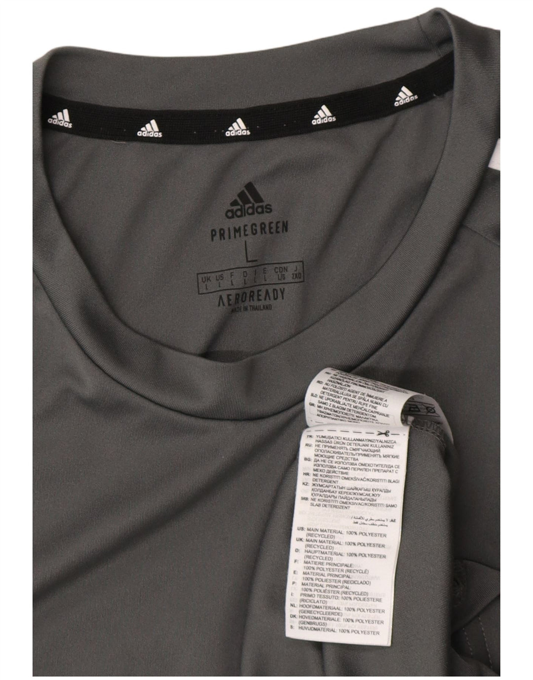 Tricou pentru bărbați Adidas Aeroready Top mare poliester gri