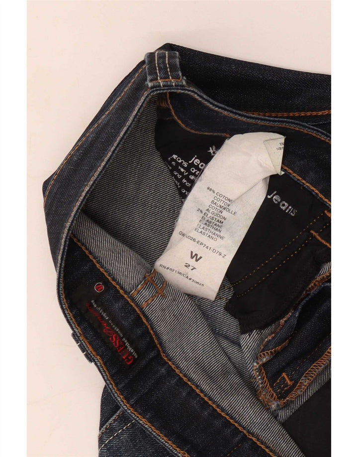 Blugi slim pentru femei Guess W27 L29 bumbac bleumarin