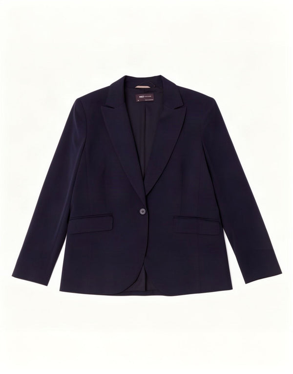 Jachetă pentru femei Marks & Spencer, cu 1 nasture, UK 20 2XL, bleumarin, poliester