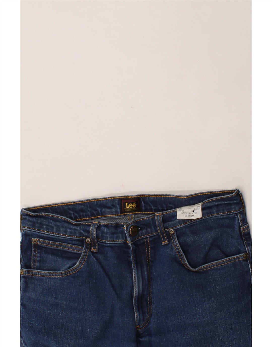 LEE Womens Brooklyn Straight Jeans W33 L32 Blue Cotton Vintage Lee and Second-Hand Lee from Messina Hembry 