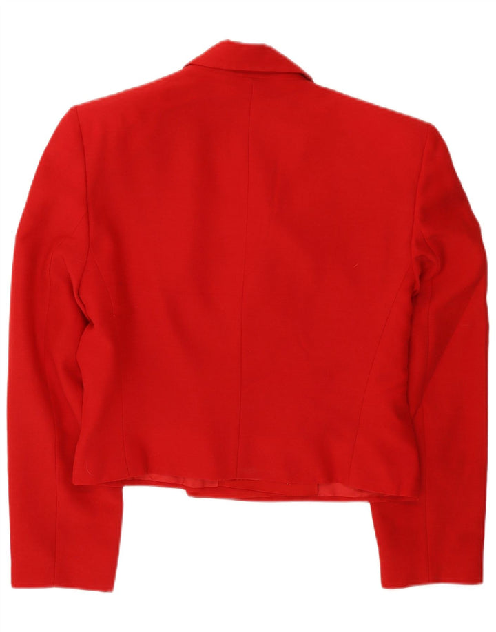 Jachetă Ferre pentru femei Crop Blazer Dublu Breasted UK 14 Medium Red
