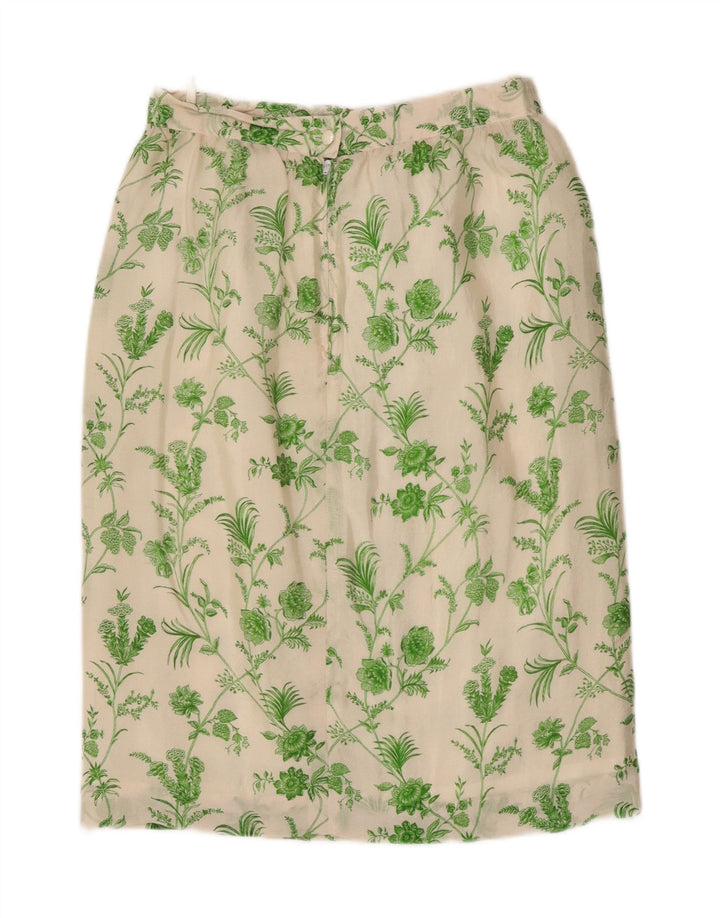 Fusta Dreaptă Vintage Femei W28 Medium Alb Floral