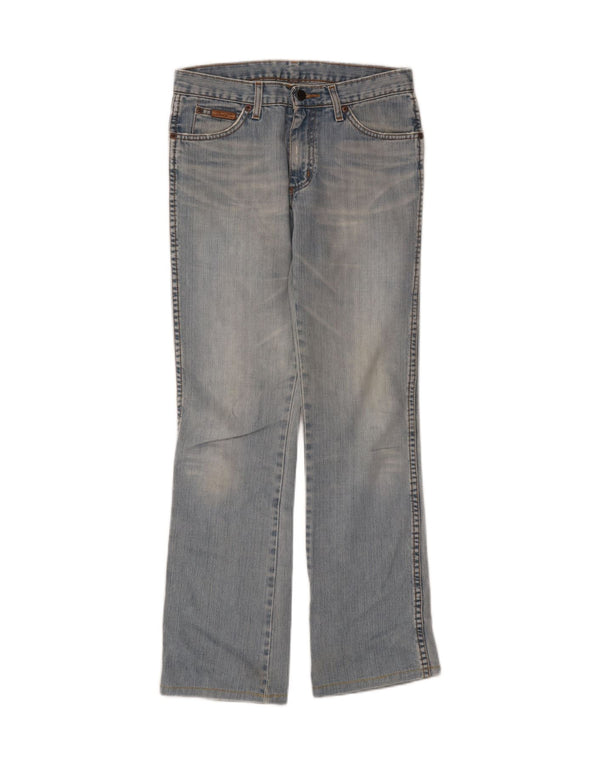 Blugi Wrangler pentru femei Hipster Bootcut W27 L34 Bumbac albastru