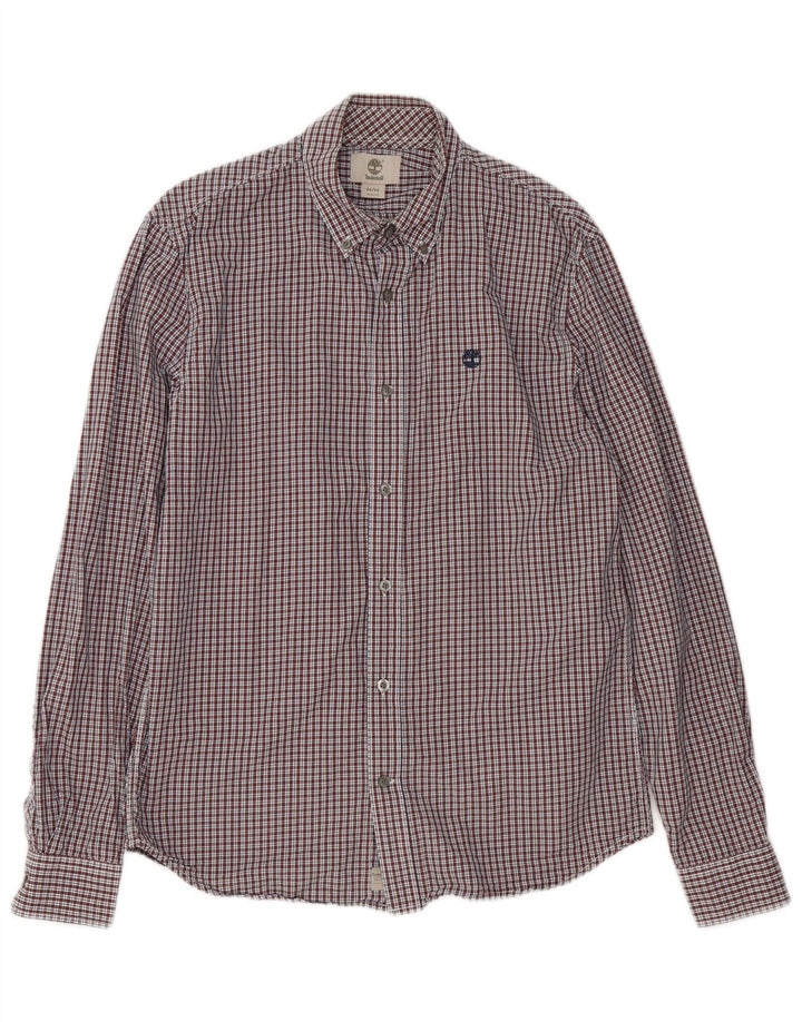 Cămașă Timberland Slim Fit pentru bărbați, roșu mediu Gingham