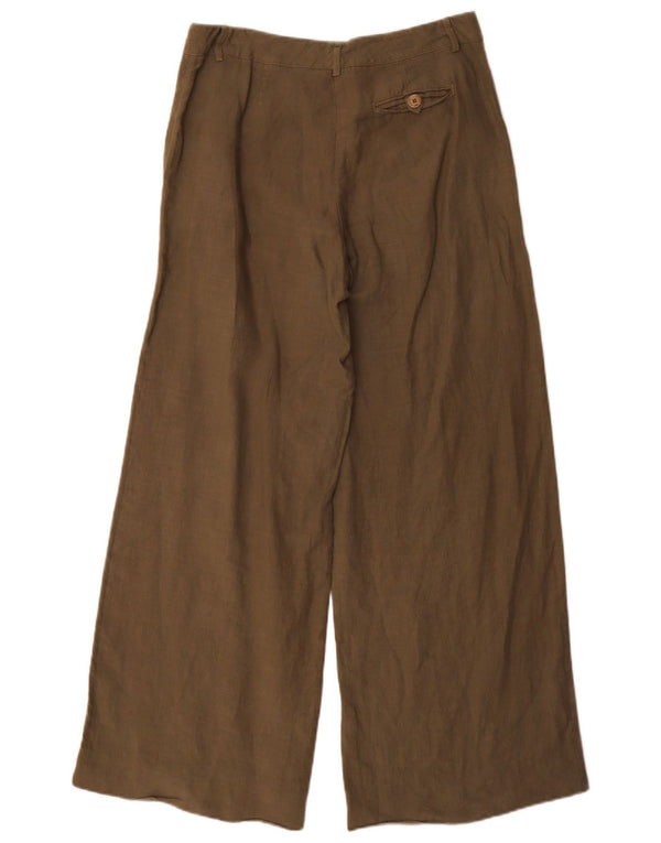 Pantaloni de damă cu talie înaltă Emporio Armani IT 44 Medium L32 L32 Kaki