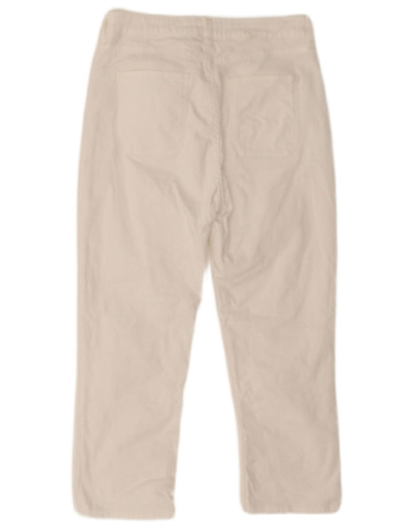 Fat Face Blugi Capri pentru femei UK 12 Medium W28 L20 Bumbac alb