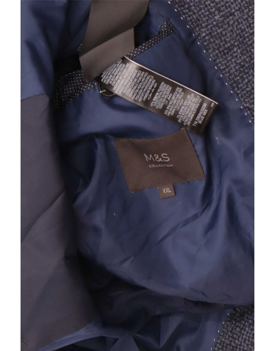 Palton pentru bărbați Marks & Spencer UK 44 2XL poliester bleumarin