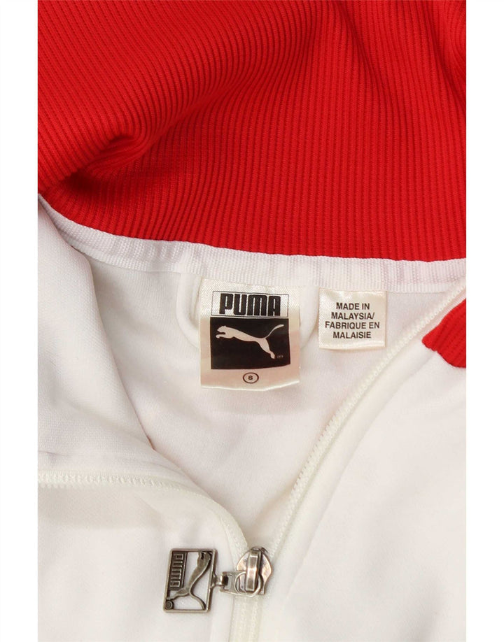 Jachetă de top pentru trening Puma pentru femei UK 10 Small White Colorblock