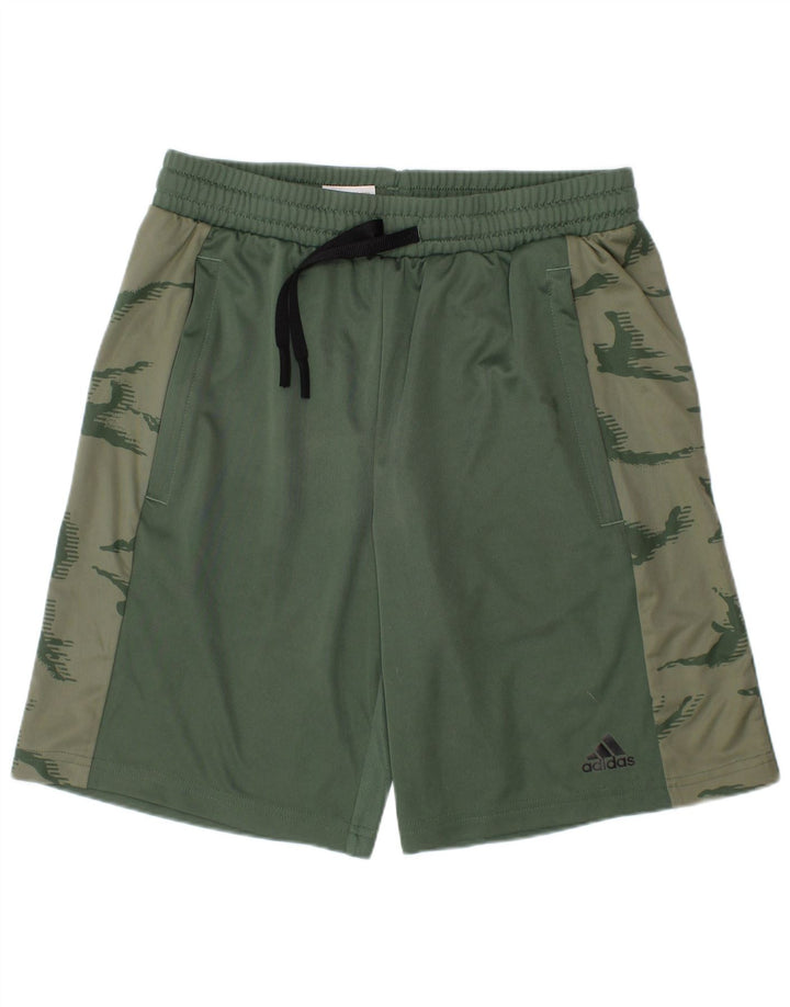 Pantaloni scurți sport Aeroready ADIDAS pentru băieți 11-12 ani Poliester camuflaj verde
