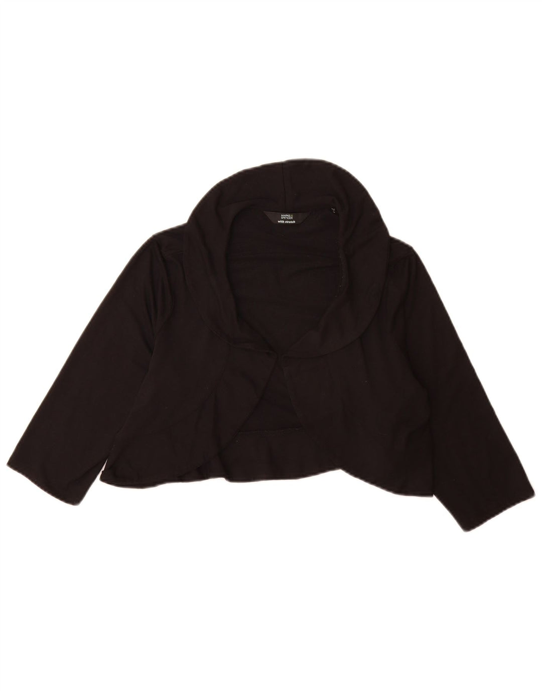 Marks & Spencer Crop Bolero Top pentru femei UK 14 Medium Black Viscose