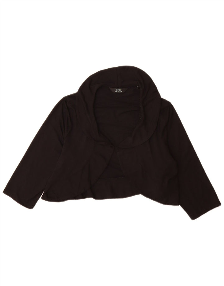 Marks & Spencer Crop Bolero Top pentru femei UK 14 Medium Black Viscose
