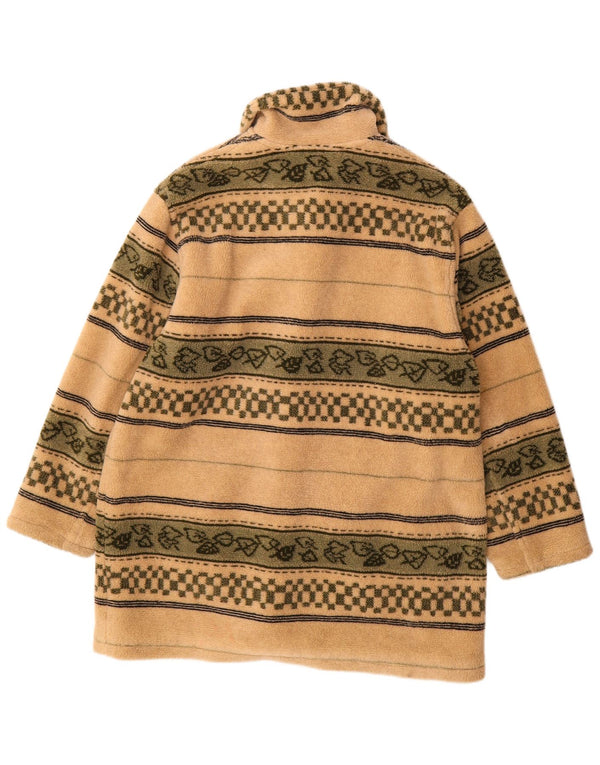 Pardesiu supradimensionat din lână Vintage pentru femei EU 40 Medium Bej cu dungi