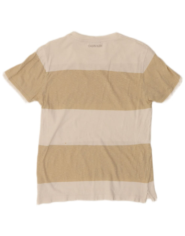 Tricou Calvin Klein pentru bărbați Top XS Bumbac color bloc alb