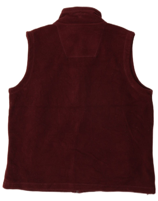 James Pringle Gilet pentru bărbați din fleece UK 38 Medium Burgundy Poliester