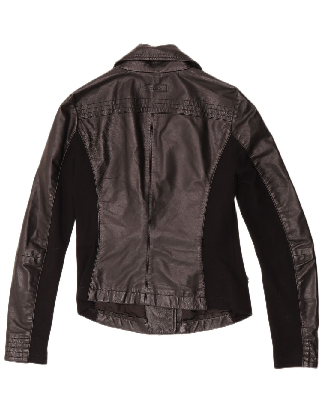 Toy G Jachetă de motociclist din piele crop pentru femei UK 8 Mic din piele neagră