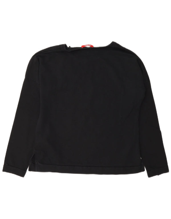 Pulover supradimensionat pentru femei Guess, UK 8, bumbac floral negru mic