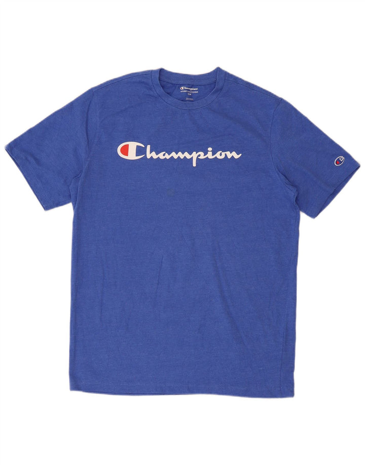 Tricou cu grafic normal pentru bărbați Champion Top Medium Blue