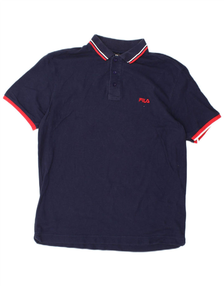 Cămașă polo pentru bărbați FILA, mare, bleumarin, bumbac