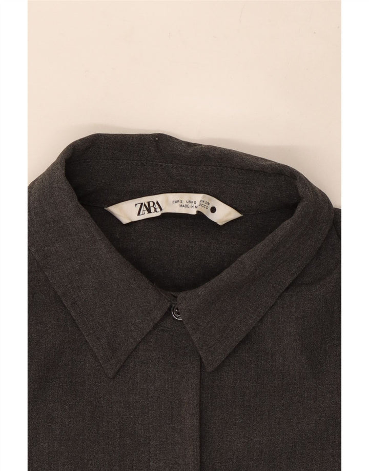 Cămașă loose-fit Zara pentru femei UK 10 Small Gri