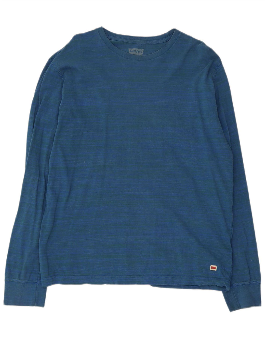Top pentru bărbați Levi's cu mânecă lungă, mare, albastru, bumbac cu dungi